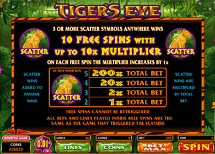 Tiger's Eye Slot Free Spins