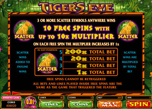 Tiger's Eye Slot Free Spins