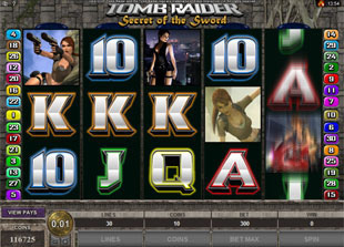 Tomb Raider Secret of the Sword Slot Machine